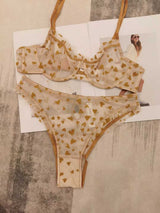Best Online Shop in Australia - Ultra-thin Lace Heart Bra Set - Emete store