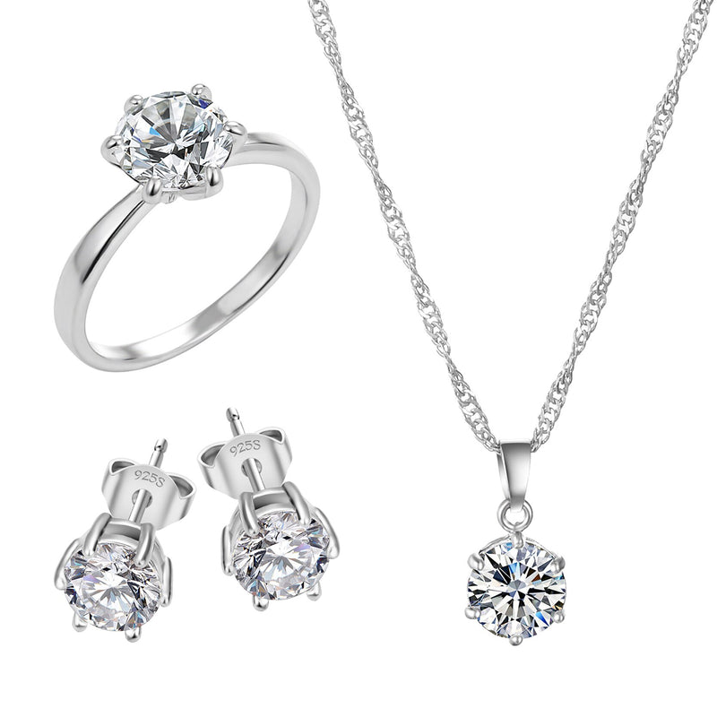 Silver Color Fashion Jewelry Sets - Emete Store