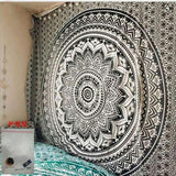 150*200cm  Mandala Tapestry Wall Hanging Witchcraft Hippie Beach Throw Rug Moon Travel Boho Bohemian Home Art Psychedelic Tapestries Decor