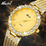 MISSFOX  Women Watches Luxury Brand Watch Bracelet Waterproof Big Lab Diamond Ladies Wrist Watches For Women Quartz Clock Hours - Emete store