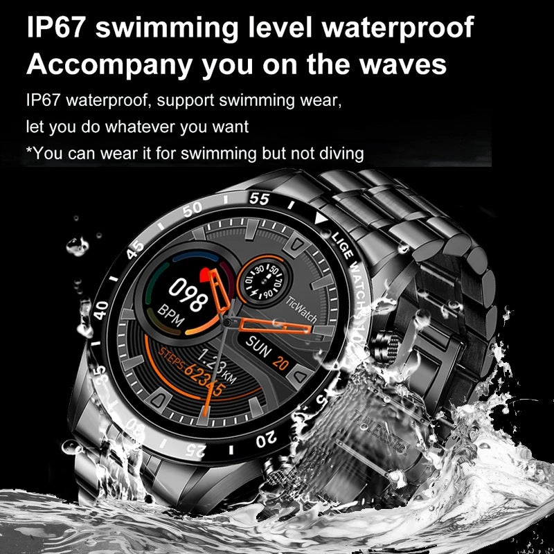 Multifunctional Smart Watch Bluetooth Call Pedometer Blood Pressure Heart Rate Detection Waterproof Watch - Emete store