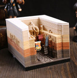 Harry Potter Slanting Alley 3D Three-dimensional 3D Paper Sculpture Souvenir Hogwarts Castle Gift