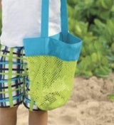 Foldable Portable Beach Bag Kids Children mesh Storage Bag Beach Toy Baskets Storage Bag