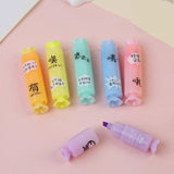 1 PCS Cute Mini Highlighter Lovely Cartoon Paint Marker Pen School Office Office Stationery Supply Capsule Vitamin Kawaii Funny