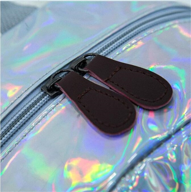 Holographic Laser Backpack Embroidered Crybaby Letters Hologram Backpack set School Bag +shoulder bags +penbags 3pcs/set