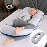 Emete J-shaped pregnancy sleeping pillow