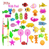 40pcs/lot With Inflatable pool Magnetic Fishing Toy Set