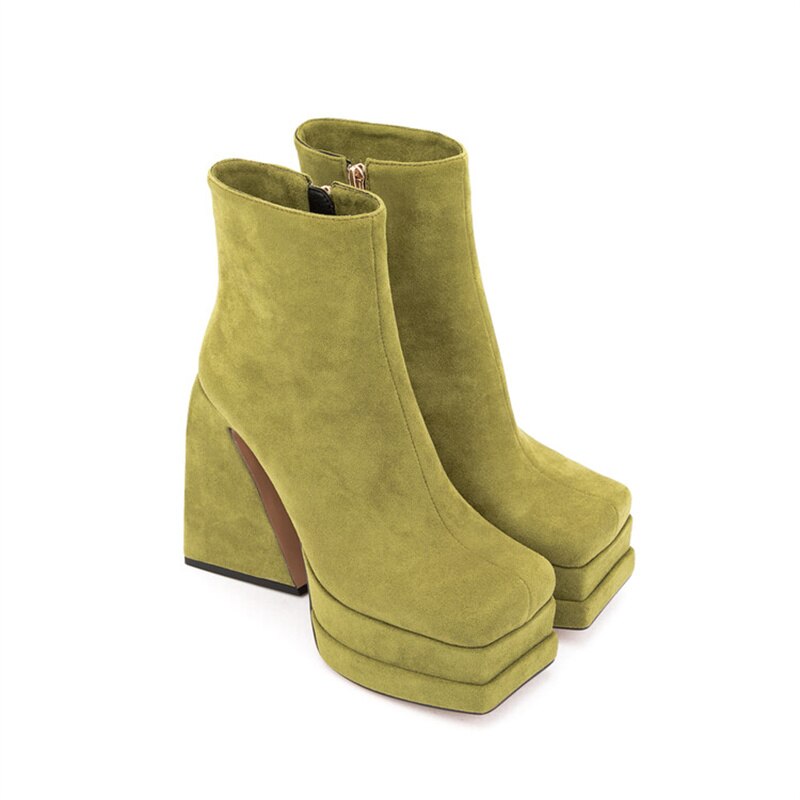 New Chunky Platform Ankle Boots - Emete Store