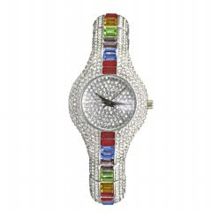 MISSFOX V196 30mm Small Womens Watch Shockproof Waterproof Luxury Ladies Ar Metal Watch bracelets Rhinestone Bu Cheap Chinese Watches - Emete store