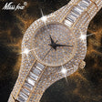 MISSFOX V196 30mm Small Womens Watch Shockproof Waterproof Luxury Ladies Ar Metal Watch bracelets Rhinestone Bu Cheap Chinese Watches - Emete store