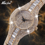 MISSFOX V196 30mm Small Womens Watch Shockproof Waterproof Luxury Ladies Ar Metal Watch bracelets Rhinestone Bu Cheap Chinese Watches - Emete store