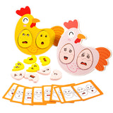 Wooden early education two person battle facial expressions building blocks logical thinking focus parent-child board game