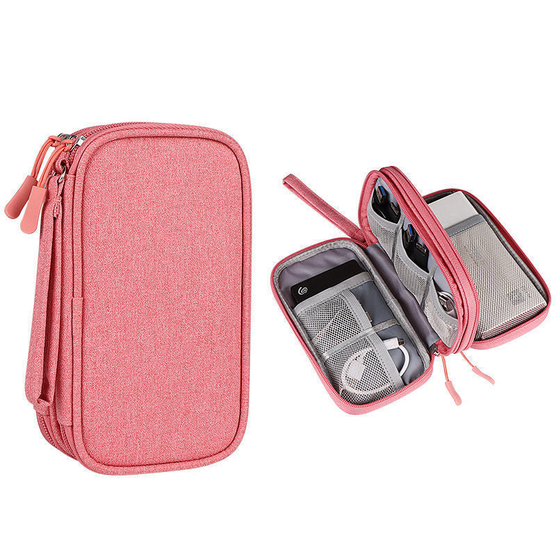 New Flat Digital Multifunctional Portable Travel Data Cable Storage Bag