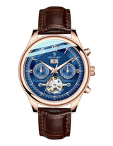 SenorsSN170 Automatic Mechanical Watch Men Luxury Military Leather Wrist Watch Man Clock Fashion Chronograph Wristwatch - Emete store