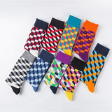 Happy Fashion Socks Personality Fashion Brand Men and Women Couples Medium High Cotton Socks