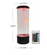 New medium jellyfish lamp USB plug-in colorful LED color changing home atmosphere night light desktop simulation jellyfish lamp