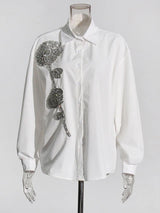 Diamonds Appliques Casual Shirt