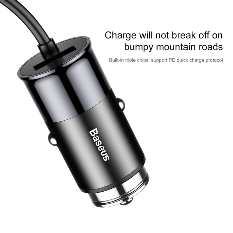 Baseus 4 USB Multi Expander Car Charger 5.5A 4 Port Fast Car Charger Adapter - Emete Store