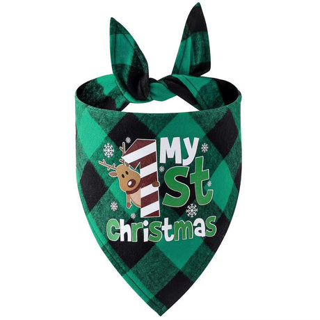 Christmas Day Border Protection Pet Small, Medium, and Large Dogs, Dogs, Cats, Teddy Triangular Towels, Water Jars - Emete store