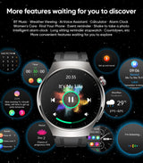 Smart watch non-invasive blood glucose measurement AMOLED ECG heart rate monitoring Bluetooth call sports watch - Emete store