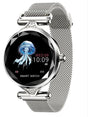 H1 Women Fashion Smart Watch Blood Pressure Heart Rate Monitor Fitness Tracker Bracelet Smartwatch Diamond Flower Color Screen - Emete store