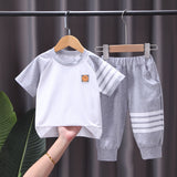 Children's Clothing Boys Summer Suits Casual Korean Version Children's Summer Baby Short Sleeve Two-Piece Suit