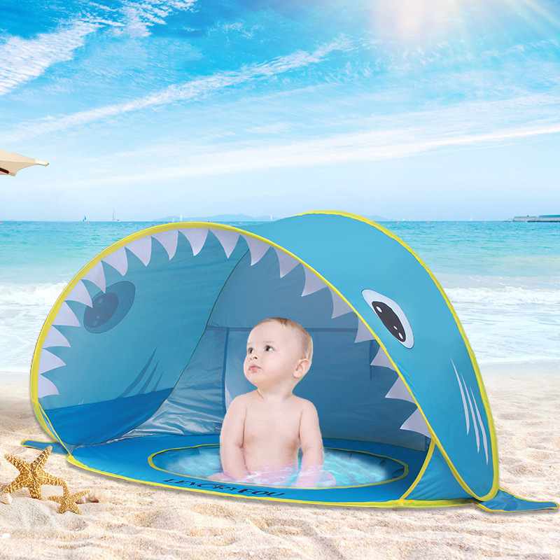 Children's beach tent seaside sun protection and shading fully automatic sand pit tent house