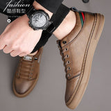 Sports shoes for men, fashionable casual leather shoes, business minimalist trendy shoes