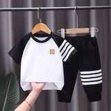 Children's Clothing Boys Summer Suits Casual Korean Version Children's Summer Baby Short Sleeve Two-Piece Suit