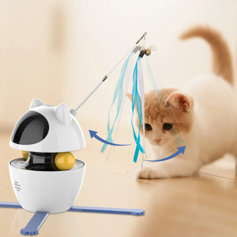Chasing Exercising Laser Toy USB Rechargeable 4-in-1 Cat Toys Indoor Electric Interactive Toys with Ball  Pet cat Teasing cats - Emete store