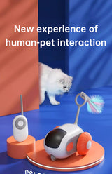 Remote Control Interactive Cat Car Toy USB Charging Chasing Automatic Self-moving Remote Smart Control Car Interactive Cat Toy P - Emete store