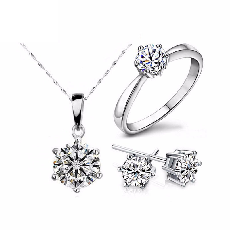 Silver Color Fashion Jewelry Sets - Emete Store