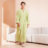 Couple's sleepwear women's autumn and winter coral fleece thick warm long flannel nightgown men's bathrobe sleepwear