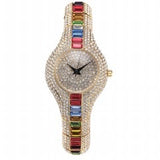 MISSFOX V196 30mm Small Womens Watch Shockproof Waterproof Luxury Ladies Ar Metal Watch bracelets Rhinestone Bu Cheap Chinese Watches - Emete store