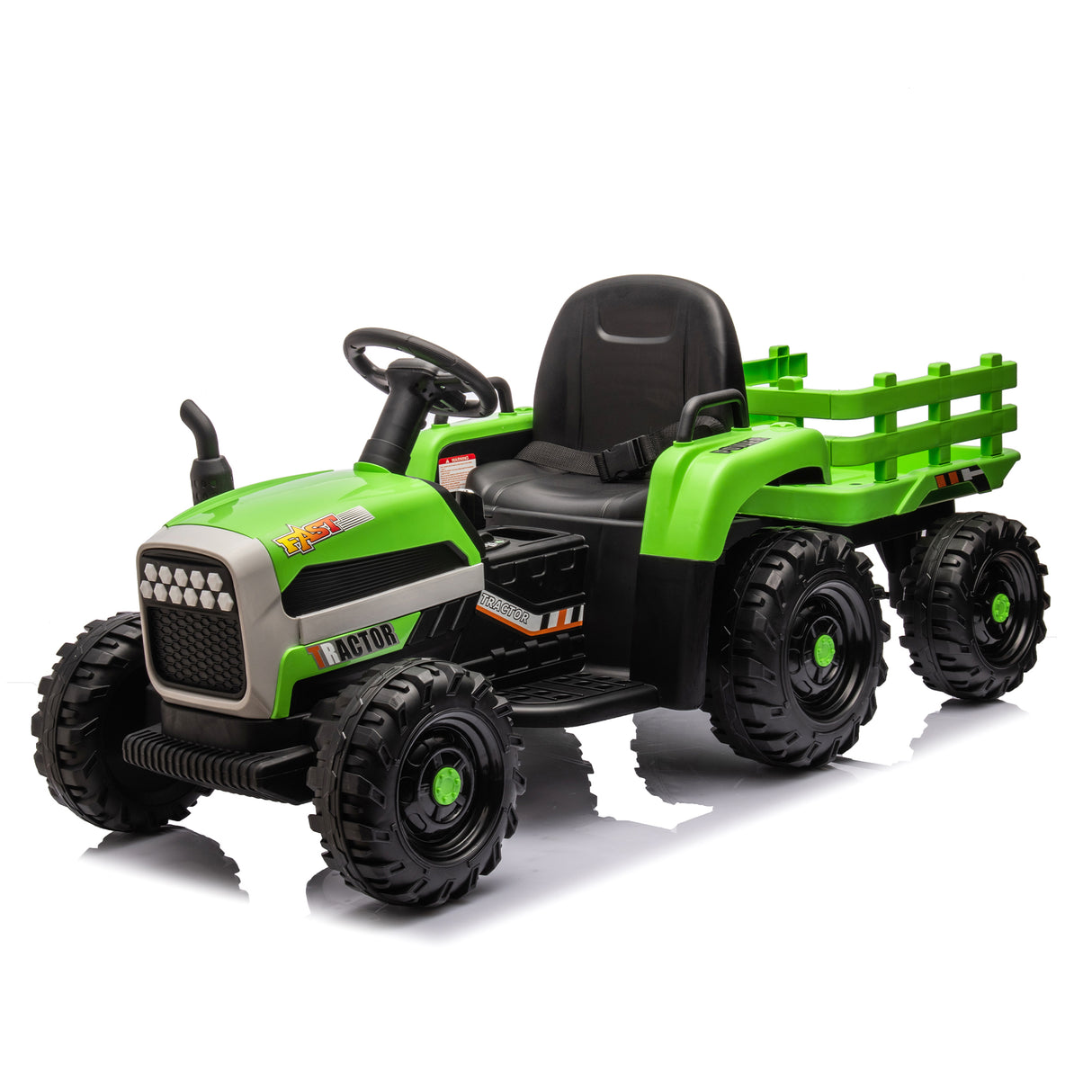 Children's electric tractor toy, powered by 24V battery, 200w * 2 motor 1.86-4.97MPH/remote control three speed adjustable