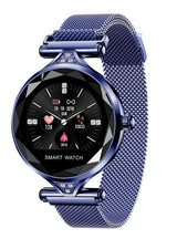 H1 Women Fashion Smart Watch Blood Pressure Heart Rate Monitor Fitness Tracker Bracelet Smartwatch Diamond Flower Color Screen - Emete store