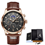 Lige New Quartz Watch Quartz Multifunction Chronograph Waterproof Watch - Emete store