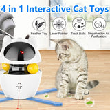 Chasing Exercising Laser Toy USB Rechargeable 4-in-1 Cat Toys Indoor Electric Interactive Toys with Ball  Pet cat Teasing cats - Emete store
