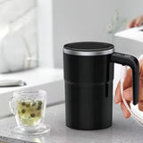 380ML Mini Self-Mixing Coffee Mug, IP67 Waterproof, Food-Safe, USB Rechargeable, for Tea & Coffee