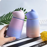 Cute Cat  Water Bottle Girl Woman Lovers Hot Stainless Steel Water Bottle Coffee Milk Cute Water Bottle Girl Drinkware