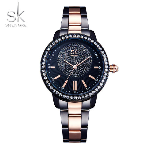 Rose Gold Watch Women Quartz Watches Ladies Top Brand Crystal Luxury Female Wrist Watch - Emete store