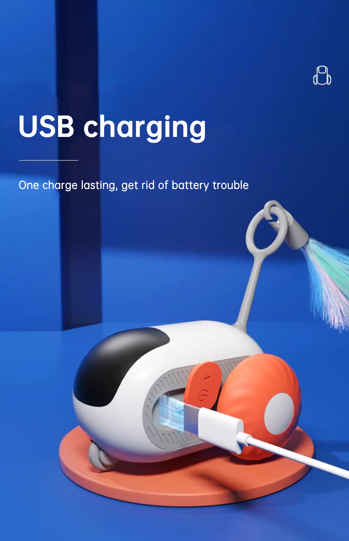 Remote Control Interactive Cat Car Toy USB Charging Chasing Automatic Self-moving Remote Smart Control Car Interactive Cat Toy P - Emete store