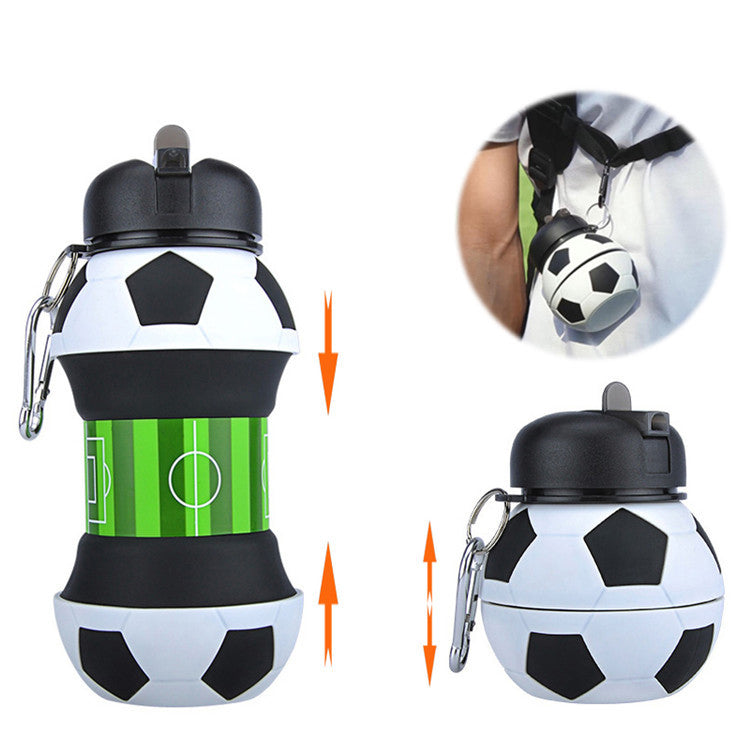 Outdoor Sports Water Bottle Household Silicone Folding Cup Creative Student Water Cup Portable Drop-Proof And Leak-Proof Children Water Cup