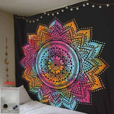 150*200cm  Mandala Tapestry Wall Hanging Witchcraft Hippie Beach Throw Rug Moon Travel Boho Bohemian Home Art Psychedelic Tapestries Decor