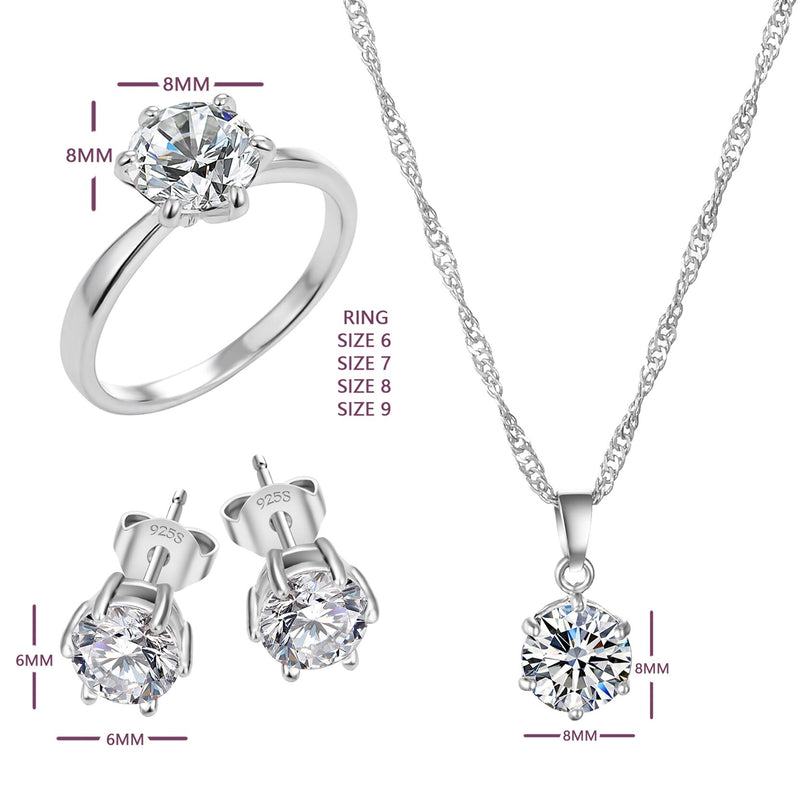 Silver Color Fashion Jewelry Sets - Emete Store