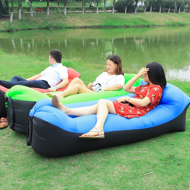 Trend Outdoor Products Fast Infaltable Air Sofa Bed Good Quality Sleeping Bag Inflatable Air Bag Lazy bag Beach Sofa Laybag