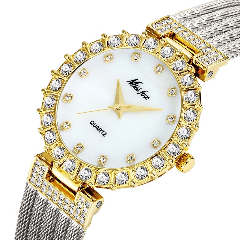 MISSFOX  Women Watches Luxury Brand Watch Bracelet Waterproof Big Lab Diamond Ladies Wrist Watches For Women Quartz Clock Hours - Emete store