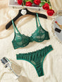 Melbourne Australia Shopping - Ultra-thin Green Lace Bra Set - Emete store