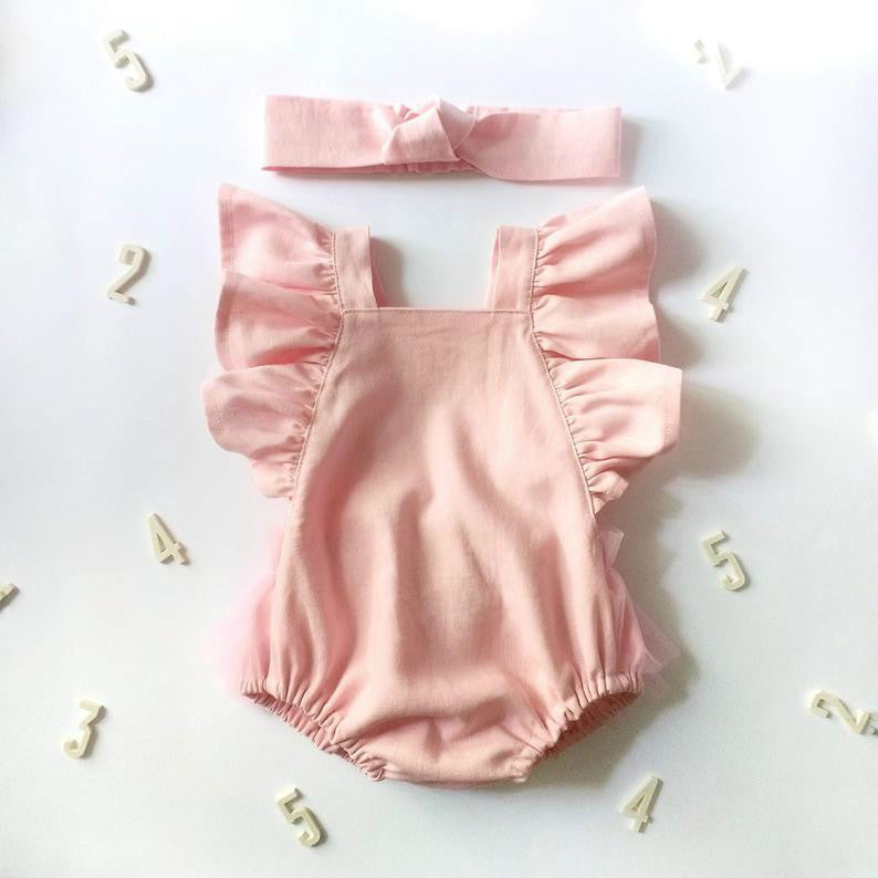 Newborn Cotton Linen Romper - Emete Store