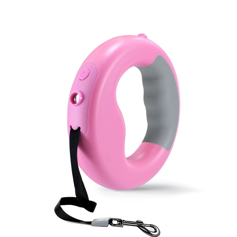 New LED Light Dog Rope Pet Automatic Retractable Leash Ring Luminous Dog Walking Rope Pet Supplies - Emete store